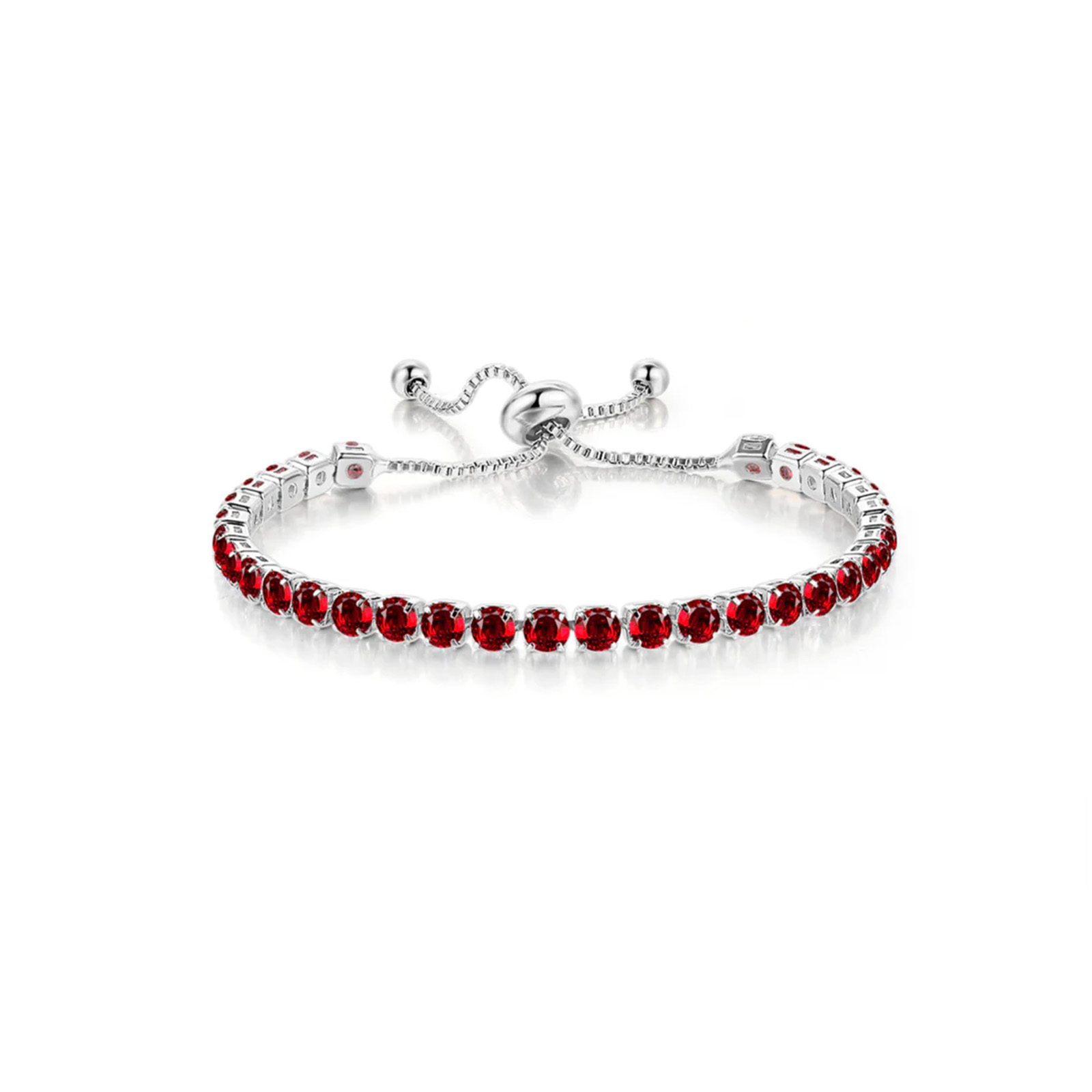 Sabrina Silver 10k White Gold XOXO Hugs Kisses Tennis Bracelet