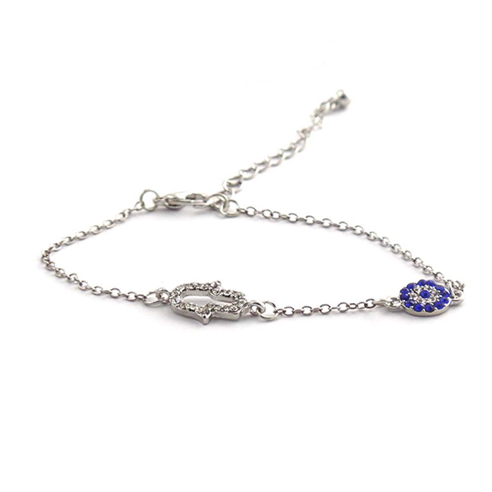 Gifts Are Blue Stylish Evil Eye Blue Silver Plated Bracelet Jewelry - Good Luck Charm