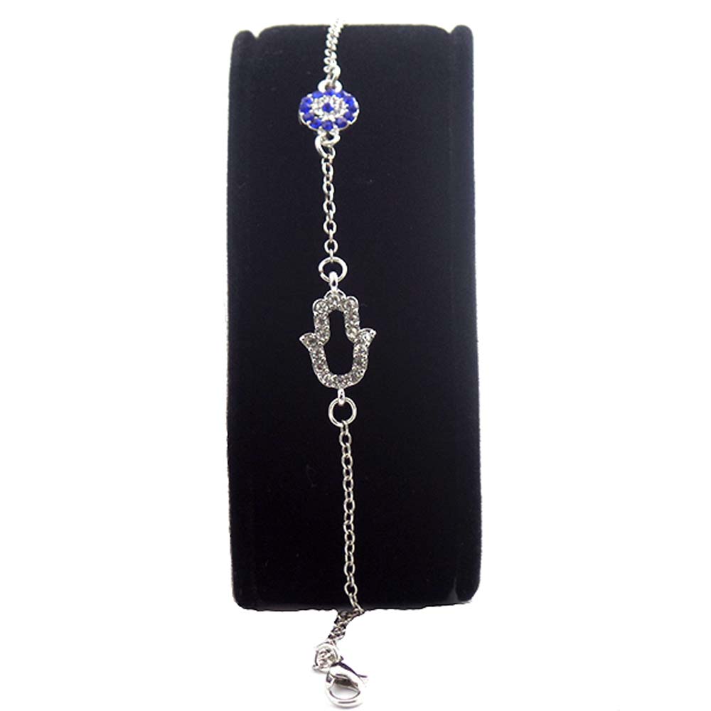 Gifts Are Blue Stylish Evil Eye Blue Silver Plated Bracelet Jewelry - Good Luck Charm