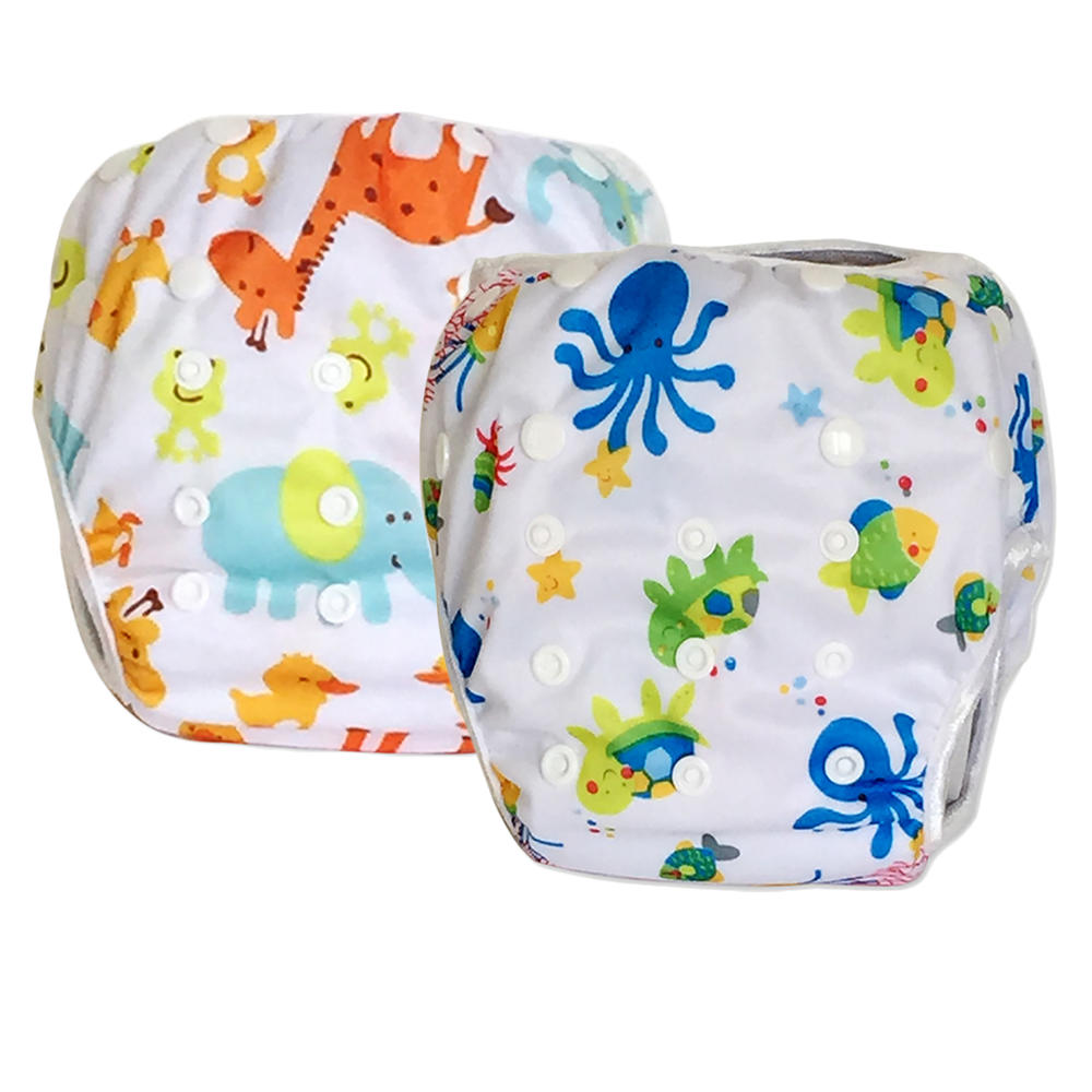 Gifts Are Blue 2 Pack Leakproof Reusable Swim Diapers, 0 to 2 years