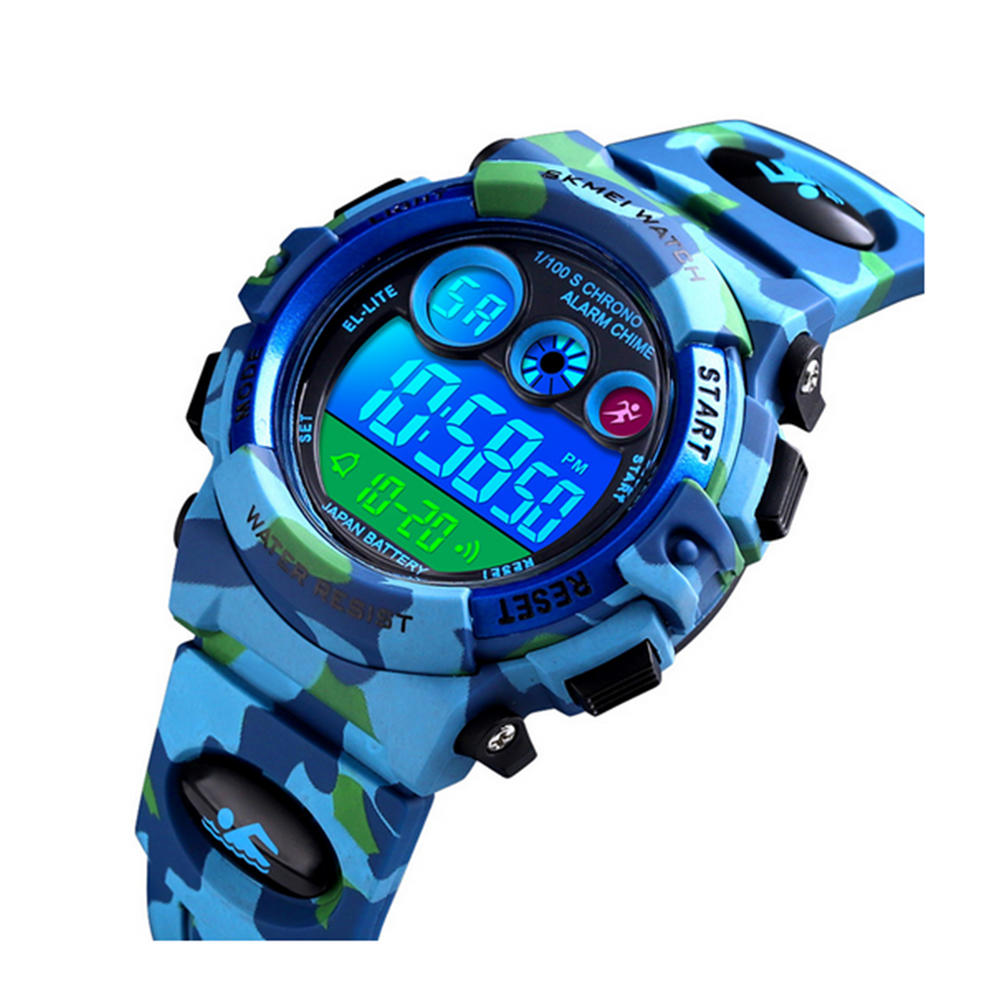 SKMEI Boys Digital Military Sports Watch, 50M Water Resistant, 7 to 11 year olds, w Gift Box