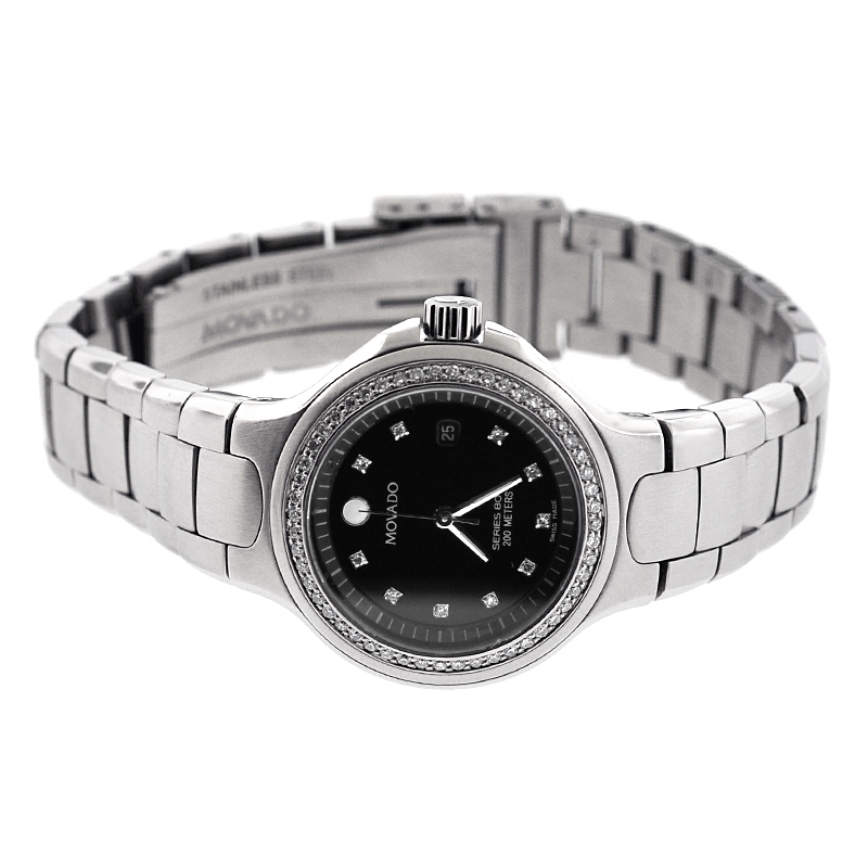 movado series 800 women's diamond