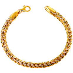 NYC Mens Diamond Franco Bracelet 14K Yellow Gold 3.20 ct 5 mm 8 inch