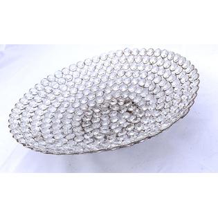 Garian Glass Crystal Round Tray Serveware Decorative Handcrafted