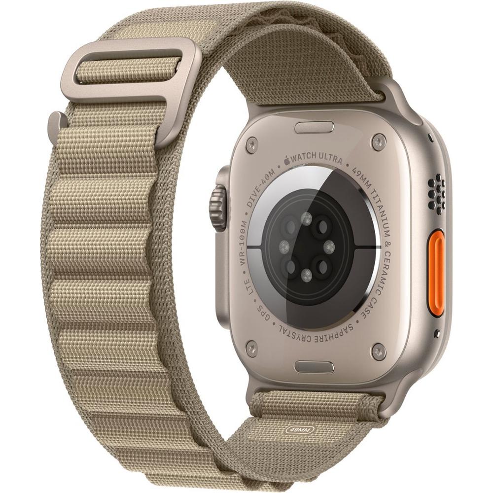 Apple Watch Ultra 2 [GPS + Cellular 49mm] Smart Watch w/ Titanium Case M, Fitness Tracker, Precision GPS - Olive Alpine Loop
