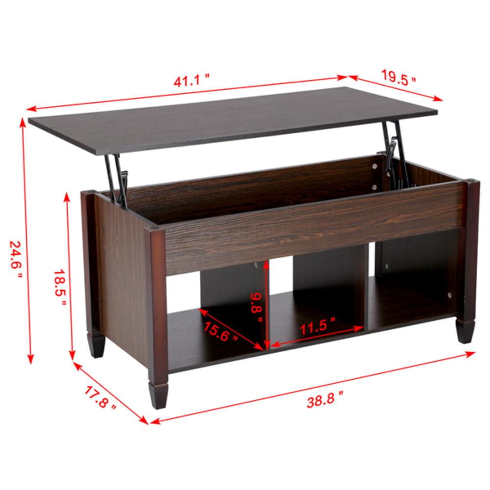 Yaheetech Modern Lift-Top Coffee Table w/Hidden Compartment & Storage Living room
