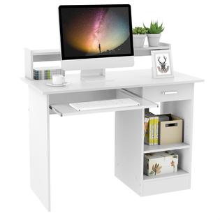 Yaheetech Computer Desk With Drawers Storage Shelf Keyboard Tray Home Office Laptop Desktop Table For Small Spaces