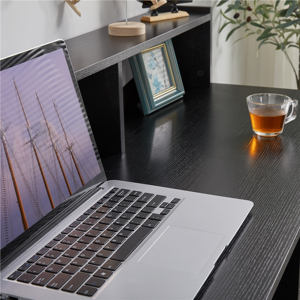 Yaheetech Computer Desk with Drawers Storage Shelf Keyboard Tray Home Office Laptop Desktop