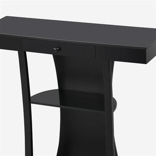 Yaheetech 3 Tier Black Console Table With Drawers Collection