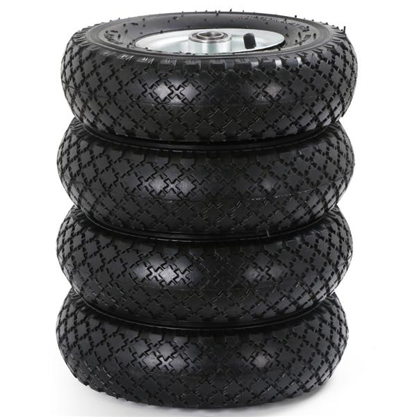 Yaheetech 10 Pneumatic Tires 4 Packs Air Filled Garden Wagon Cart