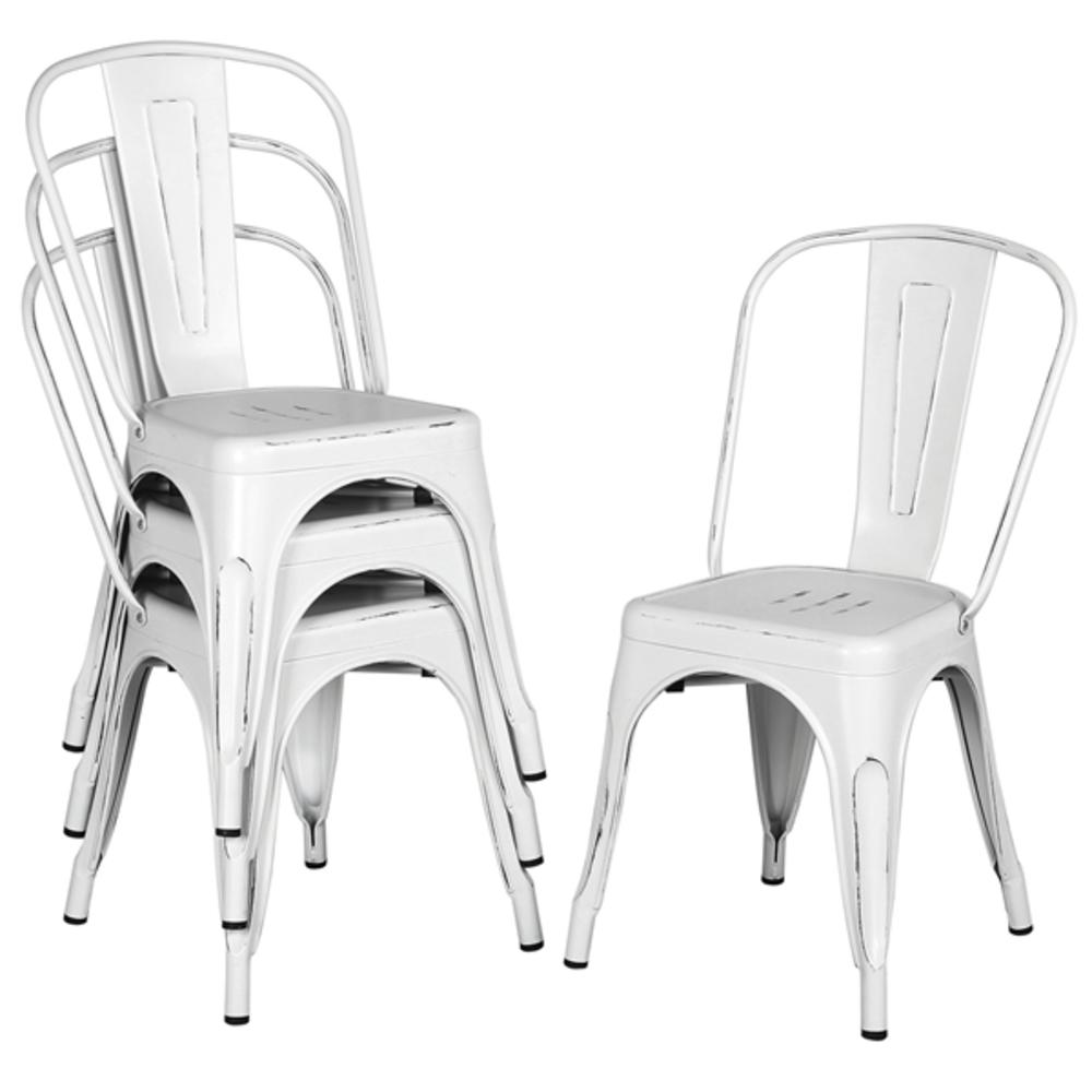 Yaheetech 610805 Metal Dining Chairs Indoor/Outdoor Stackable Side
