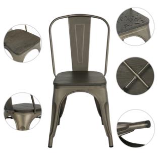 Yaheetech 610832 Metal Dining Chair with Wood Seat/Top ... Shop wood seating and other wood furniture from the world's best dealers at 1stdibs.