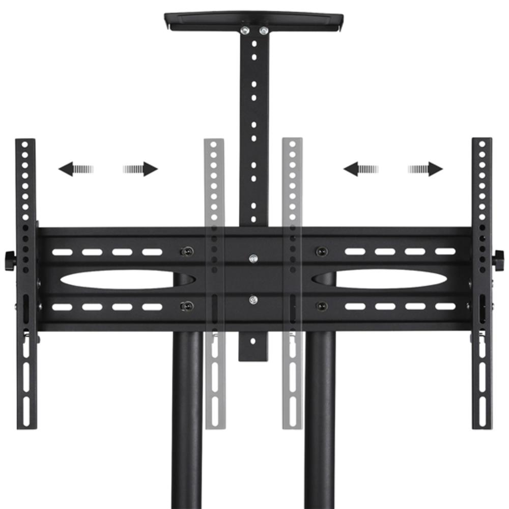 Yaheetech Mobile TV Stand with Stroage Shelves & Heavy Duty Base Stand Rolling TV Carts