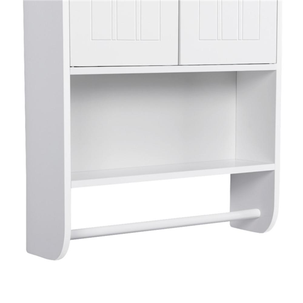 Yaheetech Bathroom Wall Towel Bar, Double Doors, Open Cubby