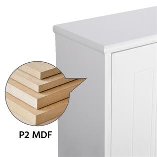 Yaheetech Bathroom Wall Cabinet Towel Bar Double Doors Open Cubby Adjustable Shelf