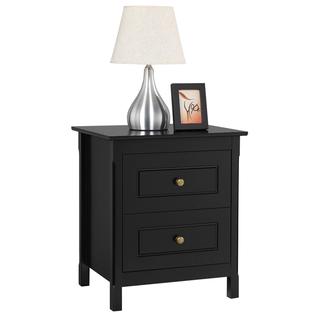 Yaheetech Bedside Table Nightstand With 2 Storage Drawers End Side Tables Coffee Table