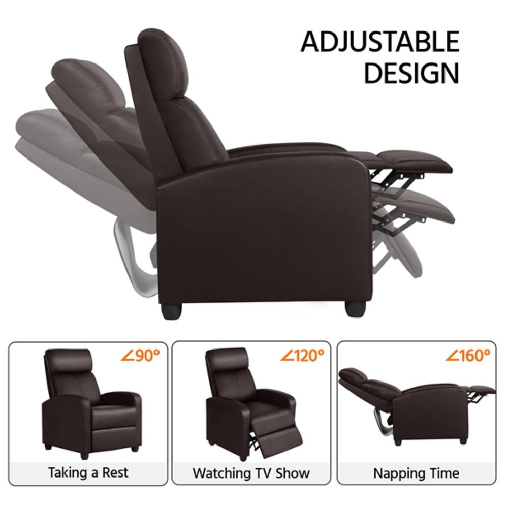 Yaheetech Recliner Chair Home Theater Seating PU Leather Recliner Sofa for Living Room