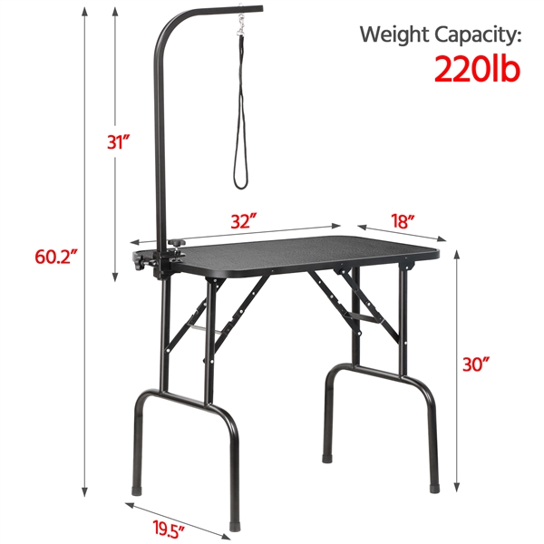 adjustable height grooming table