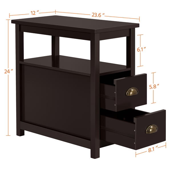 narrow changing table