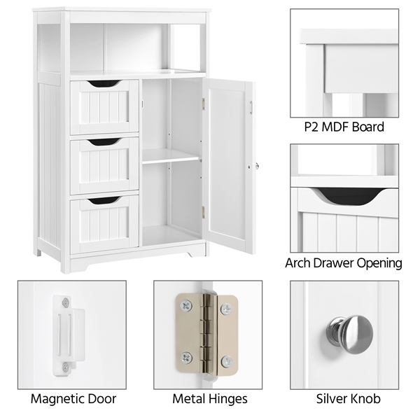 Costway Wall Mount Bathroom Cabinet Storage Organizer Medicine Cabinet with  2-Doors and 1- Shelf Cottage Collection Wall Cabinet Grey
