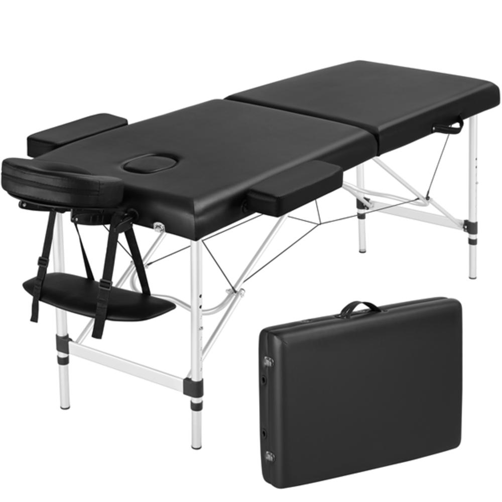 Yaheetech Portable Massage Table  Aluminium Height Adjustable Facial Salon Tattoo Bed