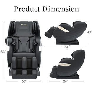 Moprem Home 2020 Massage Chair Full Body Zero Gravity Shiatsu Recliner With Bluetooth And Led Light Black