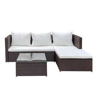 Moprem Home Sswit200031 Outdoor Sectional Sofa Patio Furniture Set All Weather Wicker Set For Backyard Garden Balcony Or Small Space