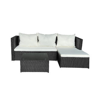 Ss3065 Moprem Home Outdoor Sectional Sofa Patio Furniture Set All Weather Wicker Set For Backyard Garden Balcony Or Small Space