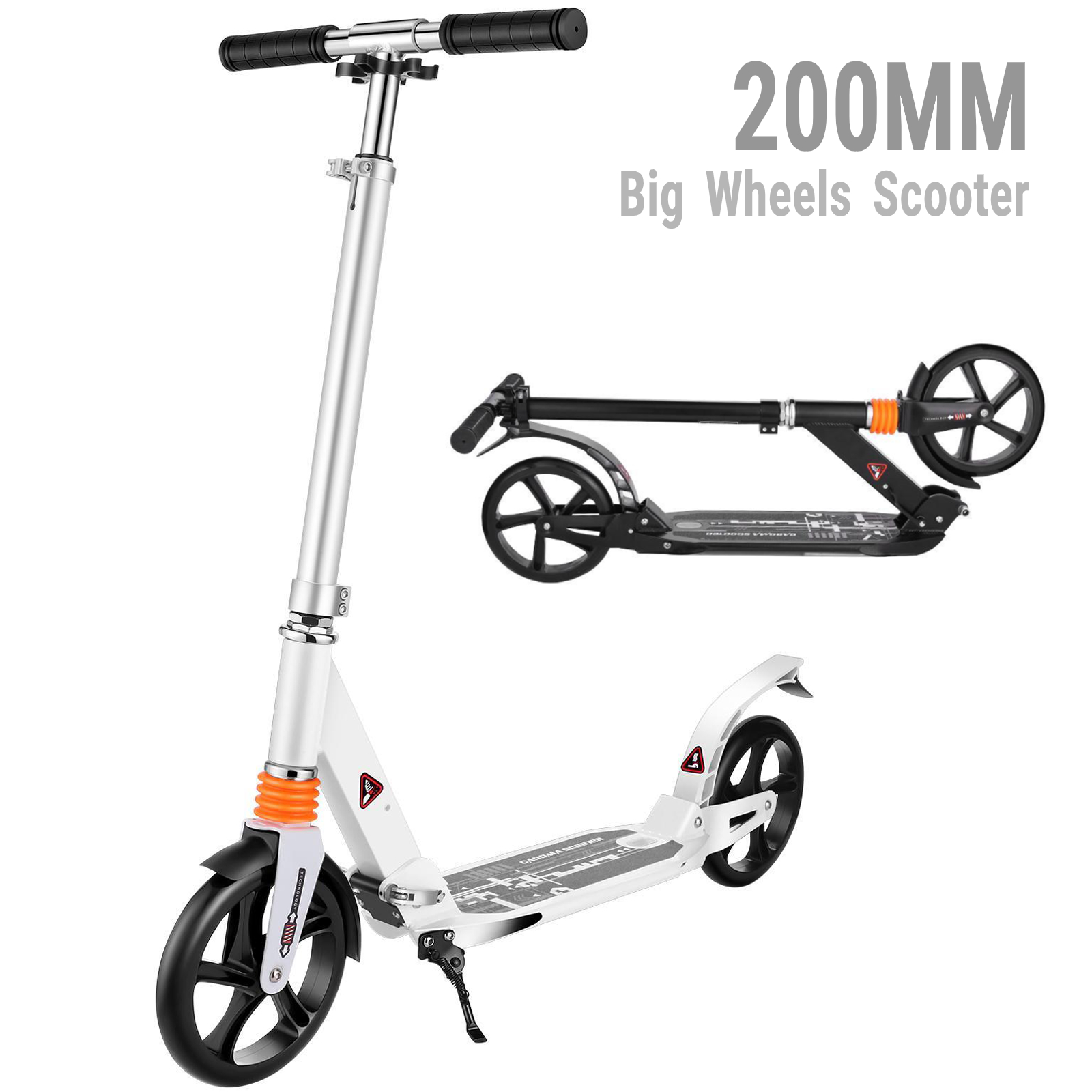 Details about  / Big Wheels Kick Scooter Adult 220lbs Commuters Ride On Foldable Adjustable Red
