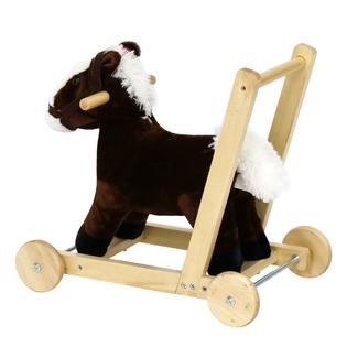 Kinbor Kids Girls Boys Pony Ride On Horse Theme Style Rocking Toy Child Walking Trolley Sound W Wheels