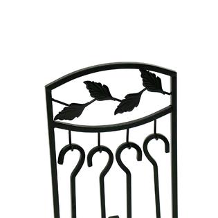 Re17183 Kinbor 5 Pieces Fireplace Tools Set Black Cast Iron Fire