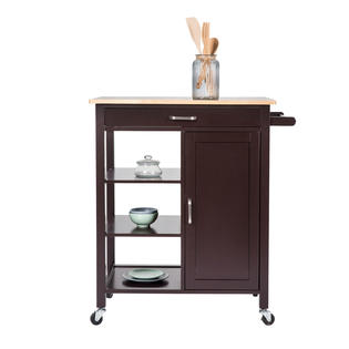 Kinbor Rolling Kitchen Island Cart Utility Kitchen Trolley Storage