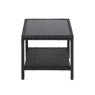 Rettb02bk Kinbor 2 Tire Coffee Table Patio Square Side Table