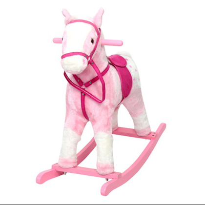 pink rocking horse with sound