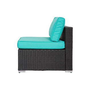 Reosa06dk Kinsunny Outdoor Loveseat 2 Pcs Patio Furniture Set Wicker Armless Sofa Chairs Rattan Sofa Set