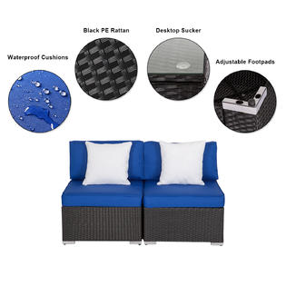 Reosa06ll Kinsunny Outdoor Loveseat 2 Pcs Patio Furniture Set