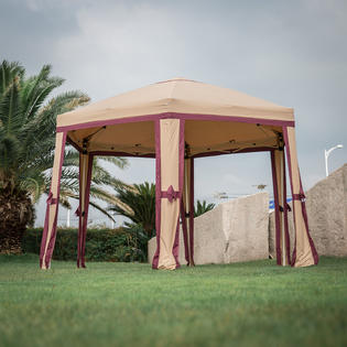 Re0g003rd Kinbor 11 8 X 10 2 Hexagonal Garden Gazebo Canopy With