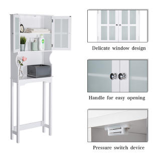 Kinbor Bathroom Organizer Over The Toilet Storage Shelf Bathroom Spacesaver Bathroom Storage Cabinet Shelf