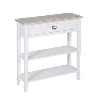 Kinsuite Console Table Accent Sofa, Small White Console Table With Drawers