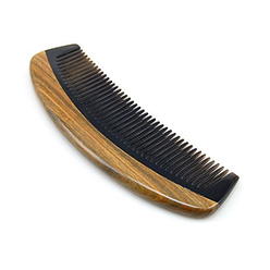 Tika Wood Hair Comb Anti Static Handmade Wooden Green Sandalwood Horn Combs
