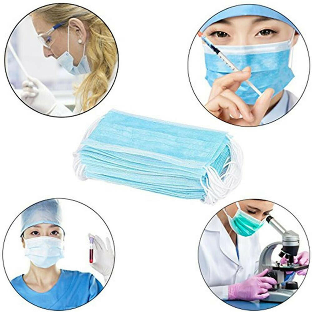 Hotselling New [US Stock]20PCS Medical Mask Disposable Thick Surgical Mask Face Mask Dust-proof Face Mask With Earloops