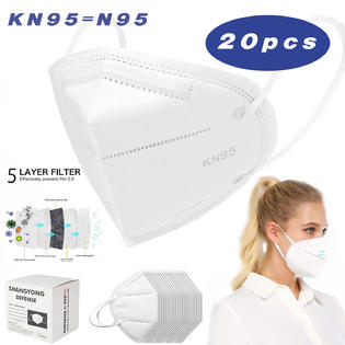 Kimken 20pcs Face Mask 5 Layer Disposable Mask Infection Protection Mask Dust Mask Respiratory Protection Mask