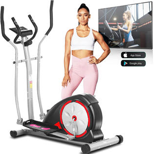 ANCHEER Magnetic Elliptical Machine Exercise Training Home Gym Smooth  Quiet~Gray