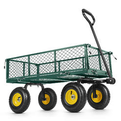 SEJOV Garden Cart Yard Dump Cart w/Sturdy Steel Frame&10" Pneumatic Tires,Outdoor Heavy Duty Utility Garden Cart,550Lb Weight Capacity
