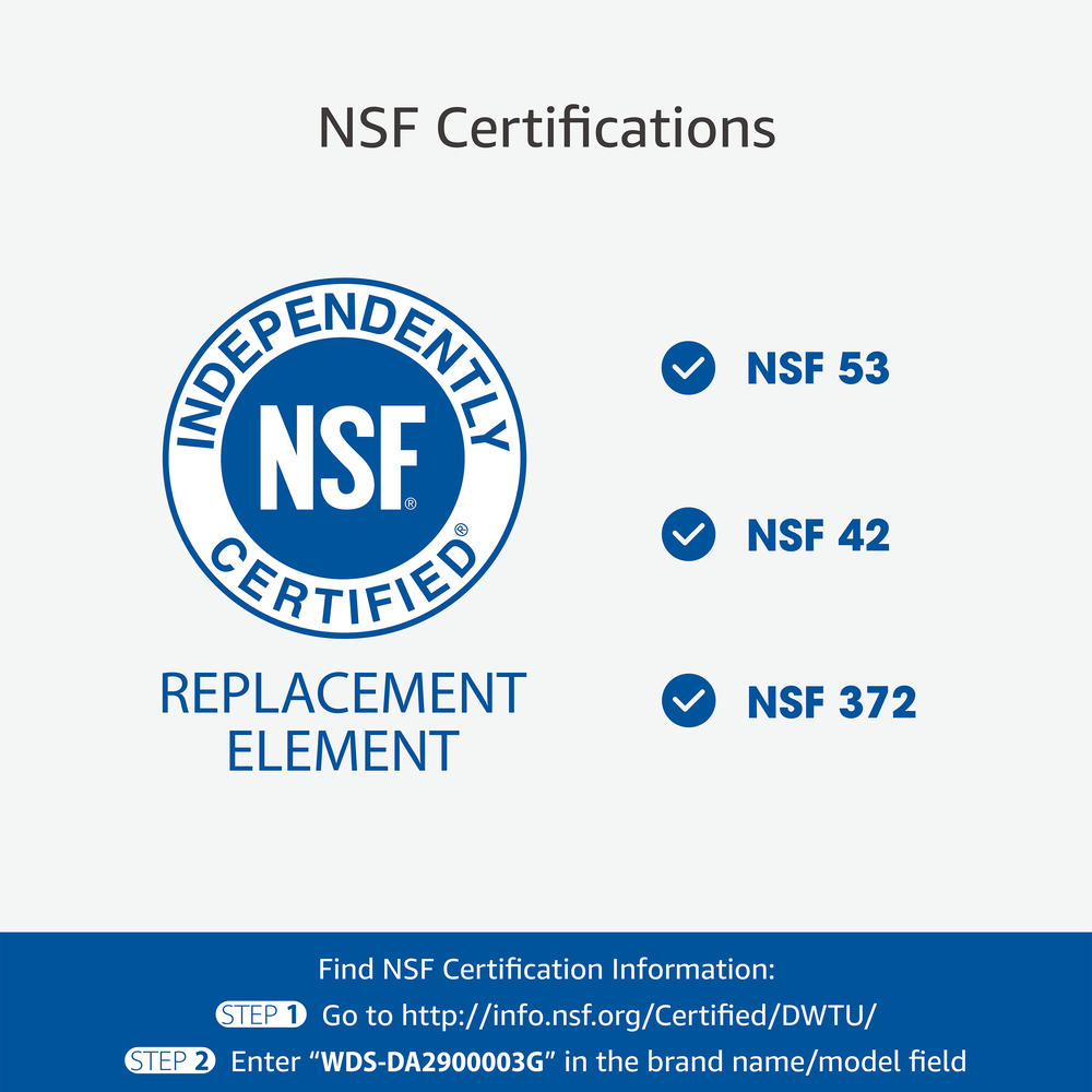 Waterdrop NSF 53&42 Certified Water Filter, Replacement for Samsung DA29-00003G, Aqua-Pure Plus DA29-00003B, HAFCU1, 3-Pack