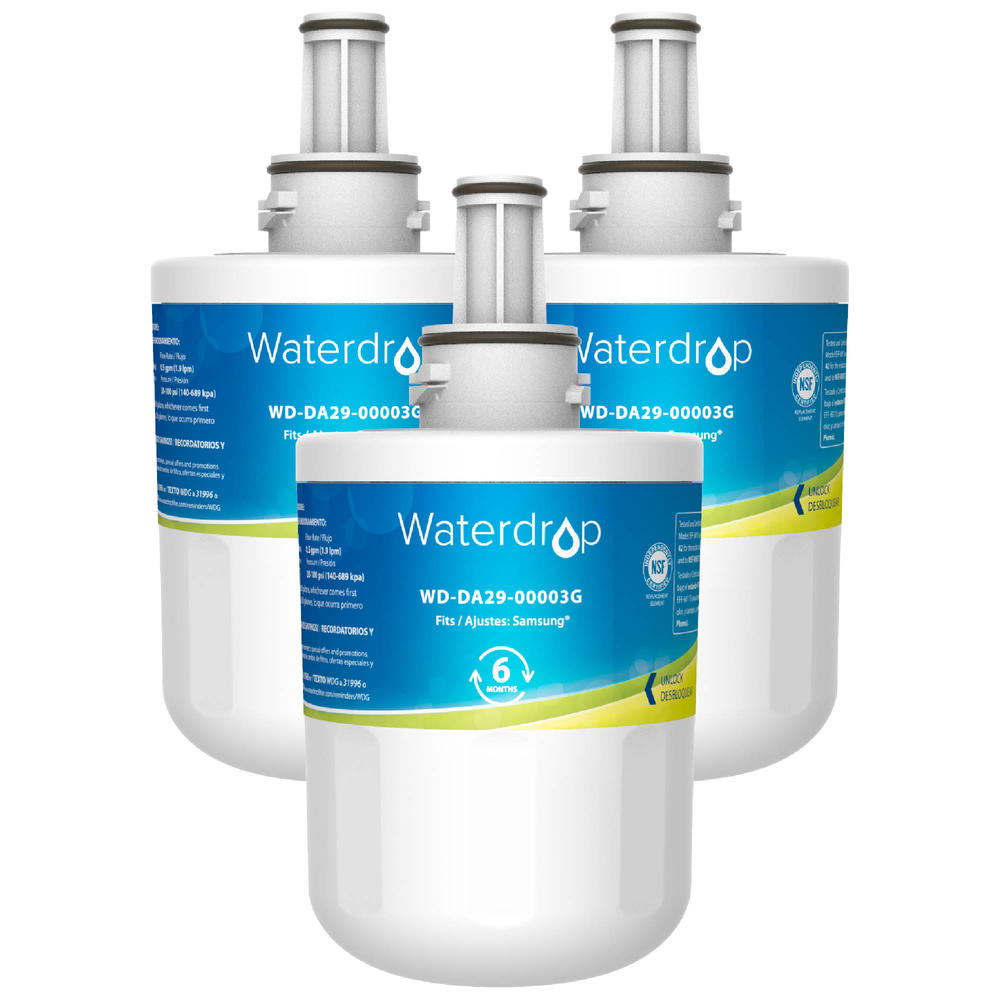 Waterdrop NSF 53&42 Certified Water Filter, Replacement for Samsung DA29-00003G, Aqua-Pure Plus DA29-00003B, HAFCU1, 3-Pack
