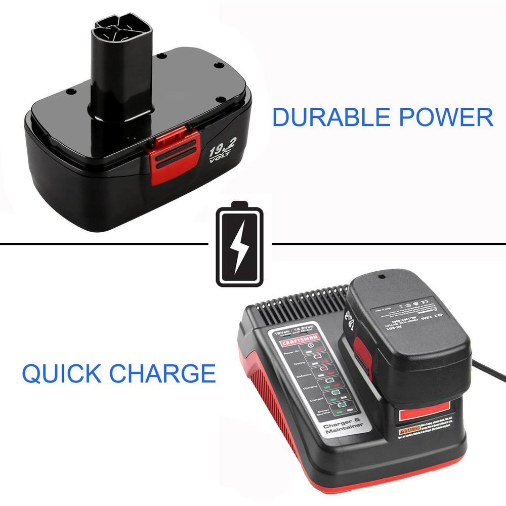 FactoryOutlet 19.2 Volt 3.0Ah Replacement Battery for Craftsman 130279005 C3 315.113753 315.115410 315.11485 19.2V Cordless Drill Batteries