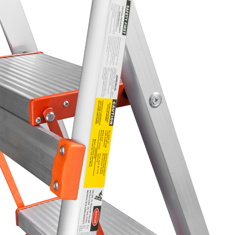 Non-slip 3 Step Aluminum Ladder Folding Platform Stool 330 lbs Load Capacity New