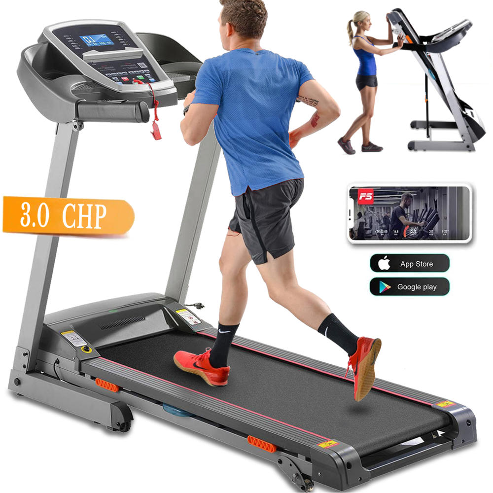 CAROMA 3.0HP Folding Treadmill with Incline,Electric Running Jogging Bluetooth Treadmill for Home/Office,300lbs Capacity,App Control