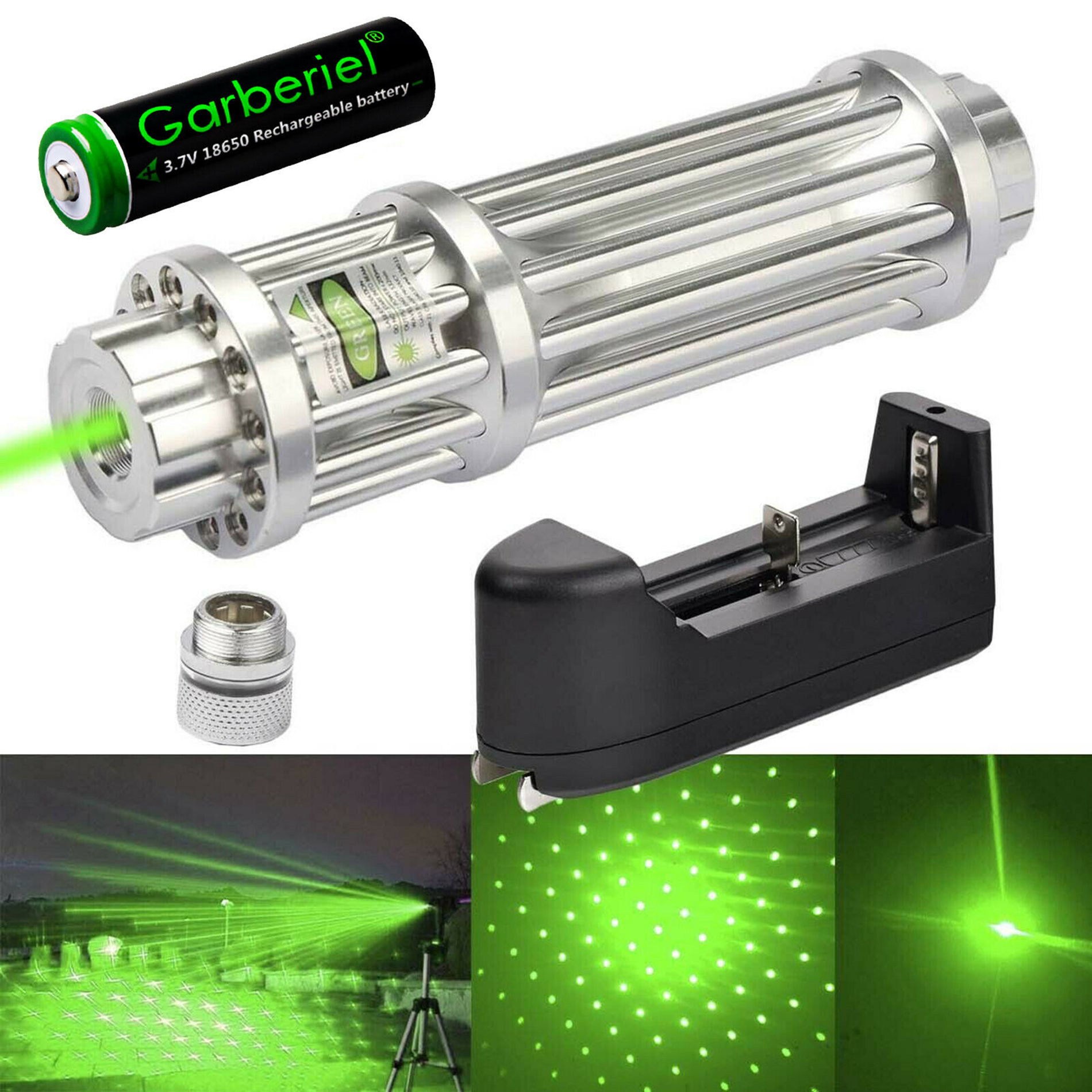 50Mile Green Laser Pointer Pen 1mW 532nm Rechargeable Lazer Light Visible Beam